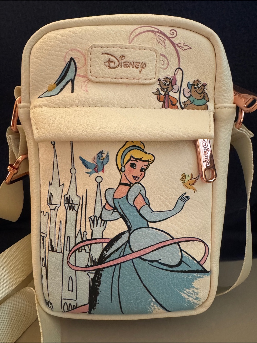 Disney Cinderella Cream and Blue Crossbody Bag - Picture 2 of 3